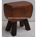 Leather ottoman Stool